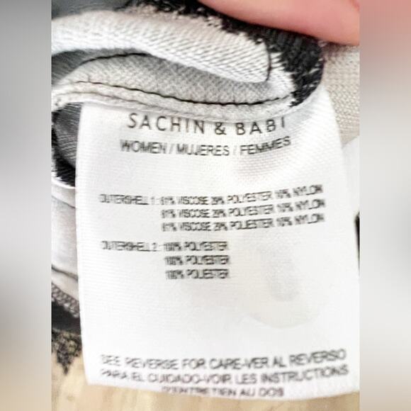 Sachin Babi NOIR Black White Lace Off The Shoulder Cocktail Dress Size 6 - Picture 4 of 16